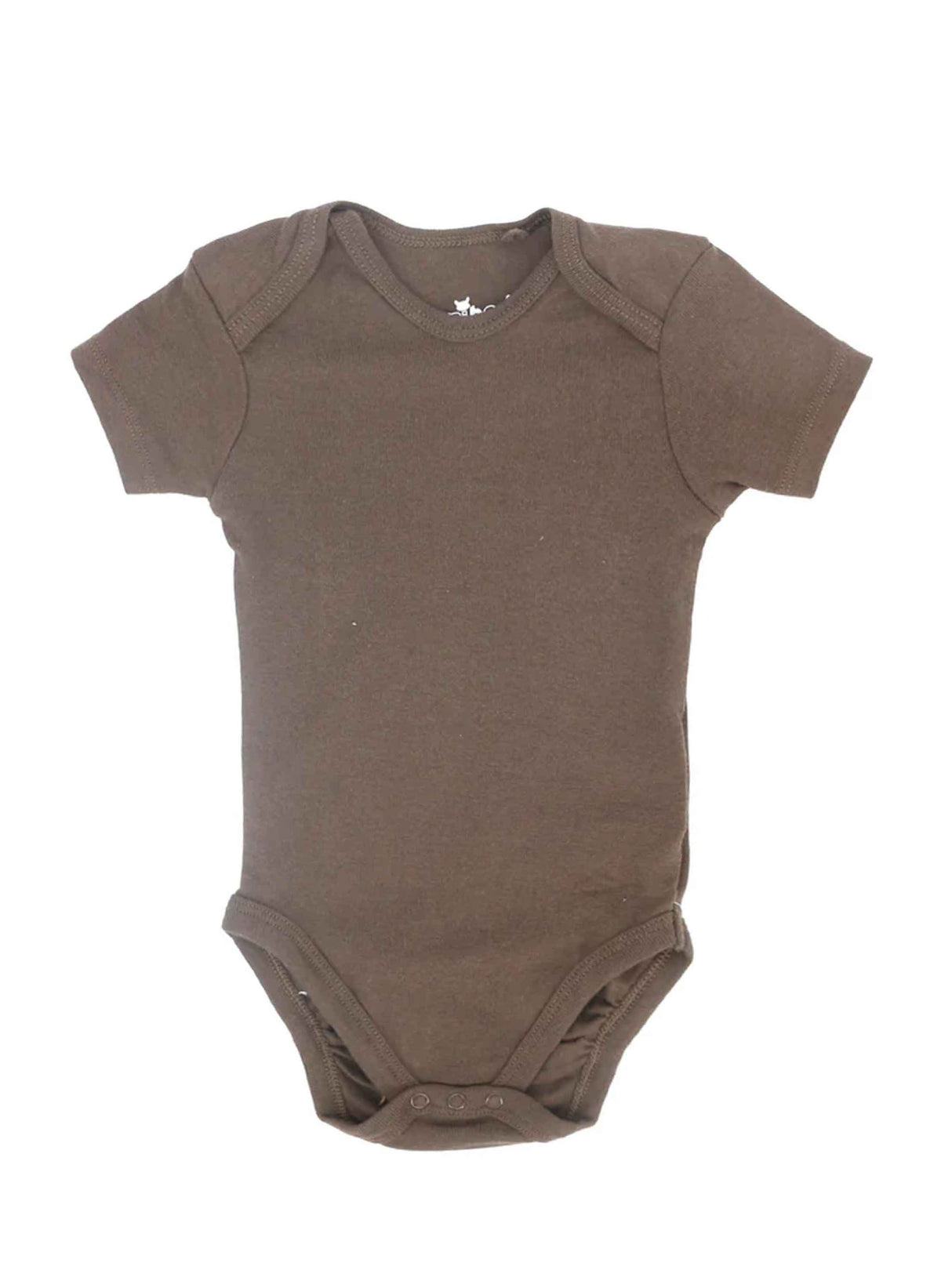 Kids Girl Plain Solid Bodysuit,Brown