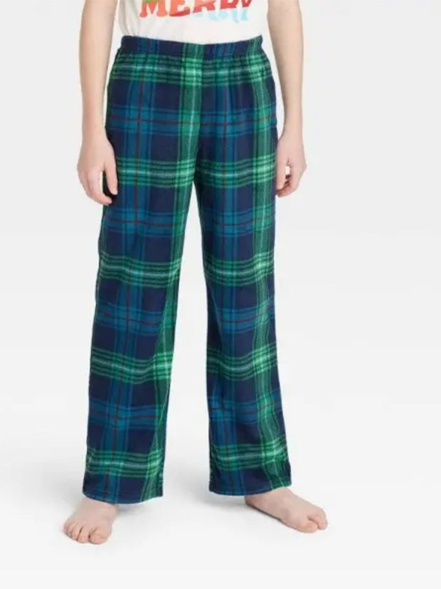 Image for Kids Boy's Plaid Sleepwear Pants,Navy