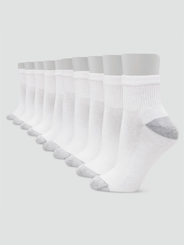 Image for Women's 10 Pairs Plain Socks,White