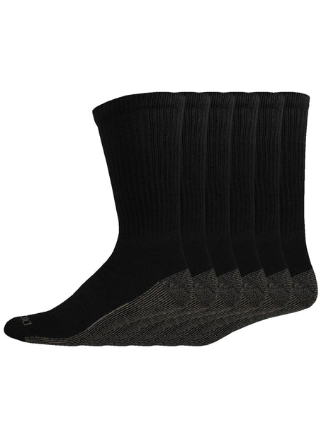 Image for Men's 6 Pairs Long Thick Socks,Black/Grey