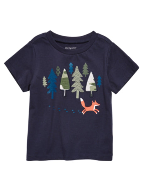 Image for Kids Boy Graphic Printed Christmas T-Shirt,Navy