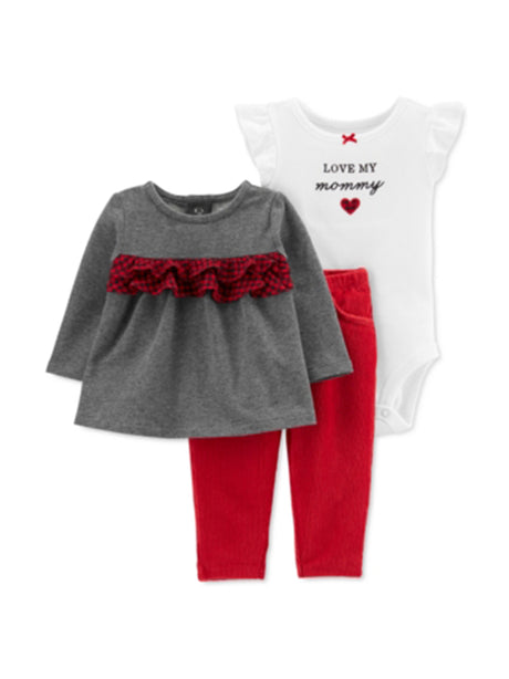 Image for Kids Girl's 3 Pcs Top & Bottom Set,Multi