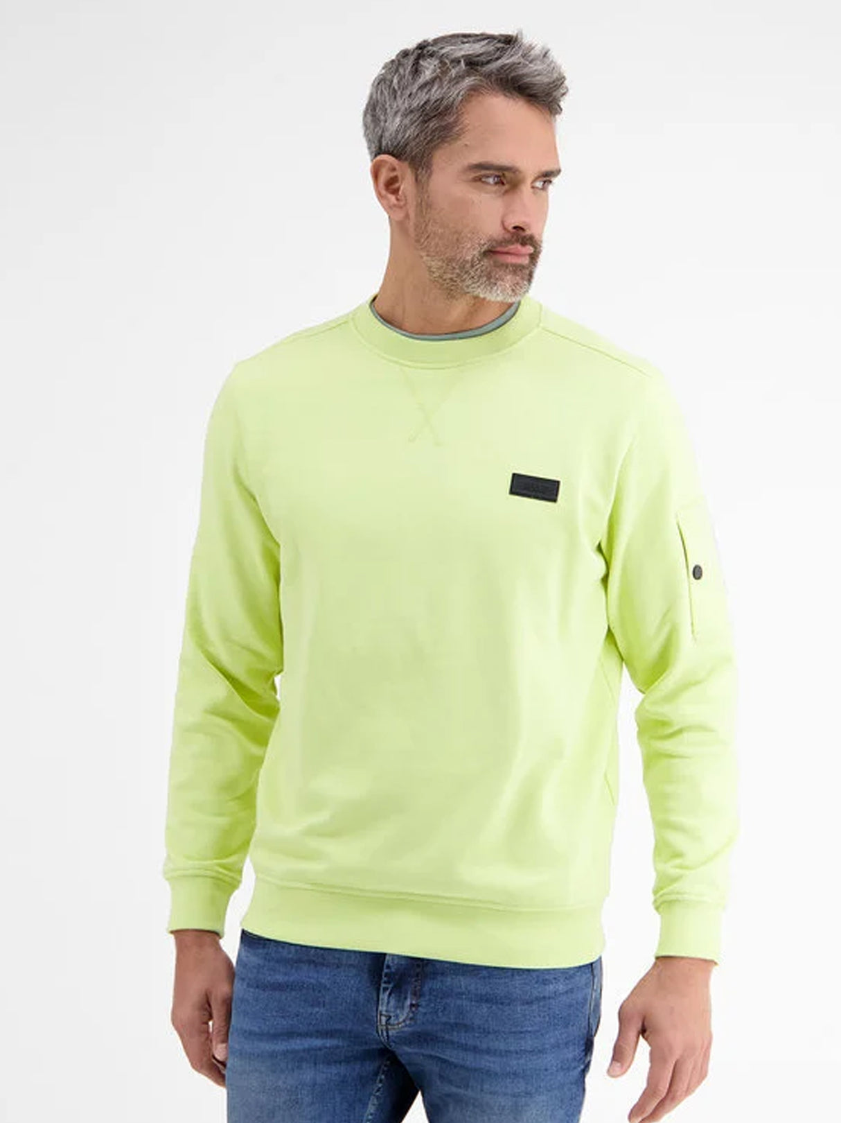 Men's Brand Logo Patched Sweatshirt,Yellow