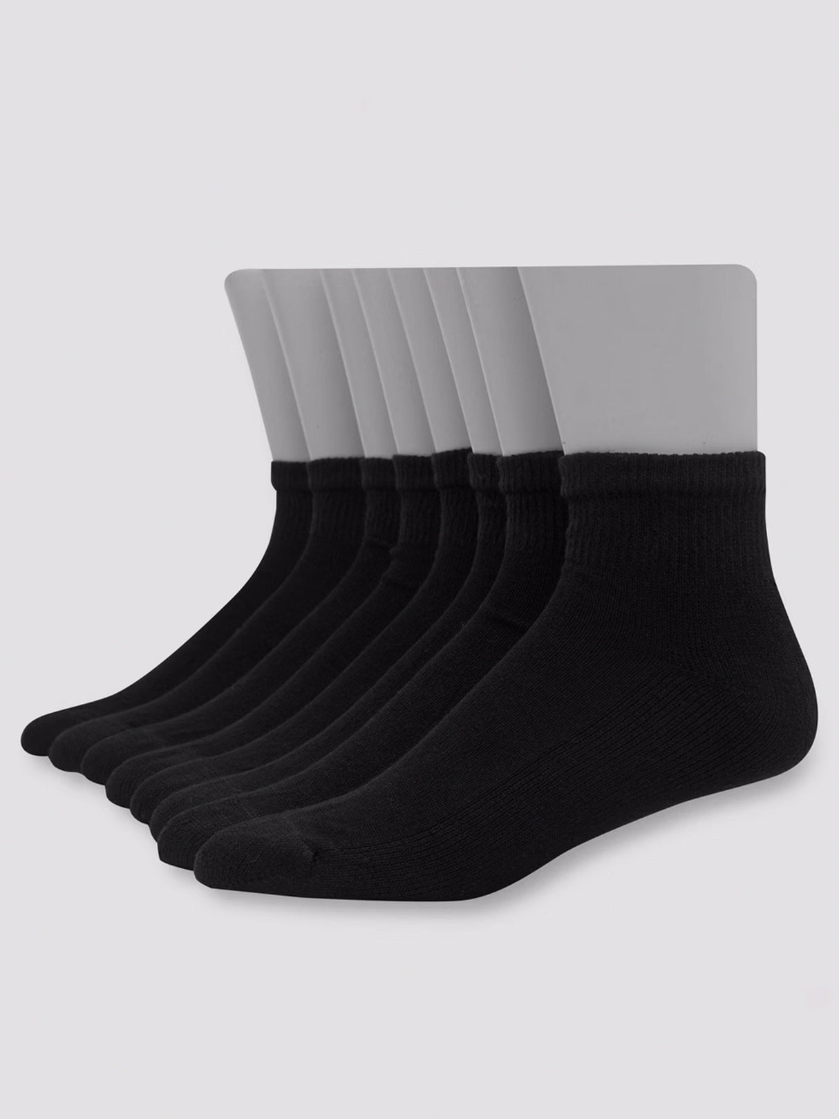 Image for Men's 8 Pairs Plain Socks,Black