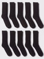 Image for Men's 10 Pairs Plain Long Socks,Black