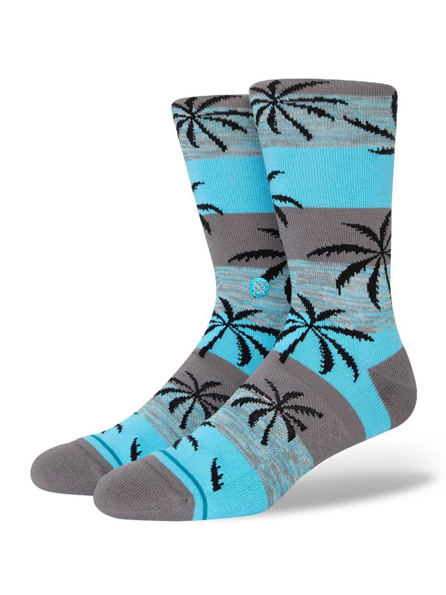 Image for Men's Graphic Printed Long Socks,Blue/Grey