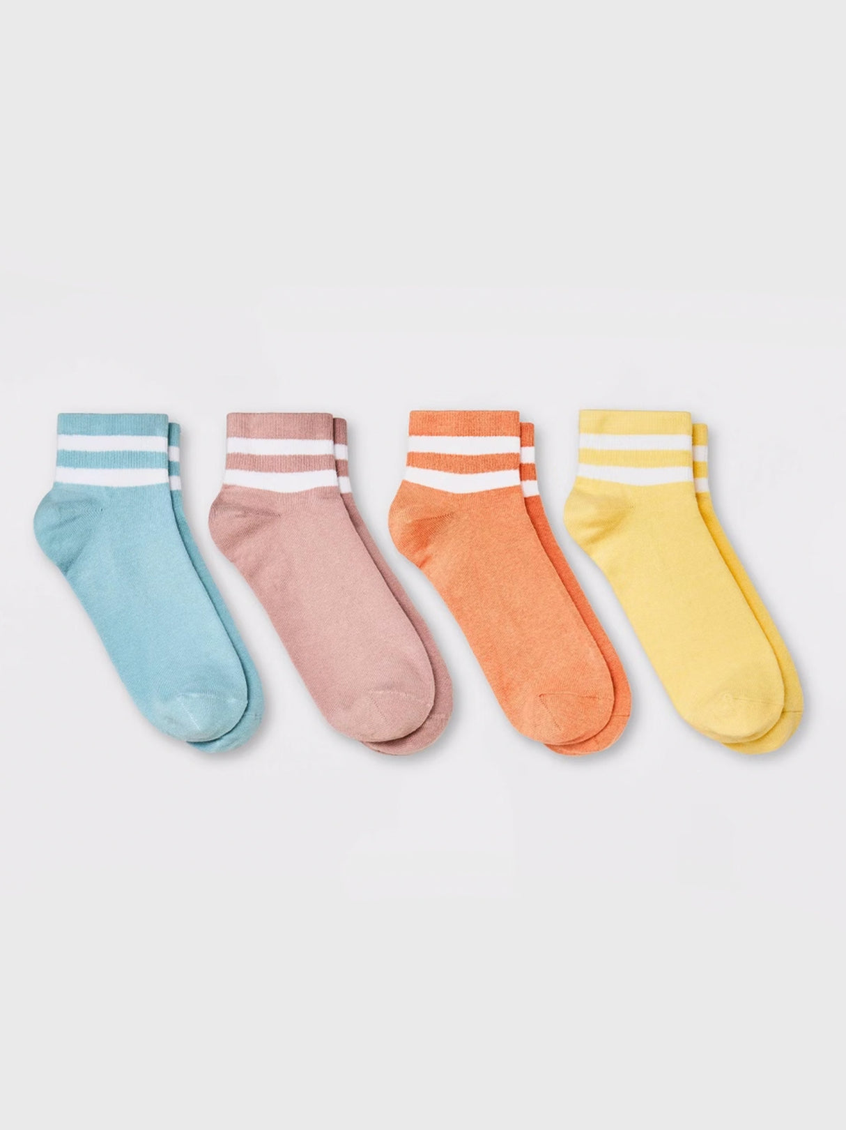 Image for Men's 4 Pairs Striped Socks,Multi