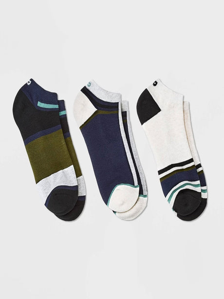 Image for Men's 3 Pairs Striped Socks,Multi