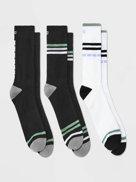 Image for Men's 3 Pairs Striped Long Socks,Multi