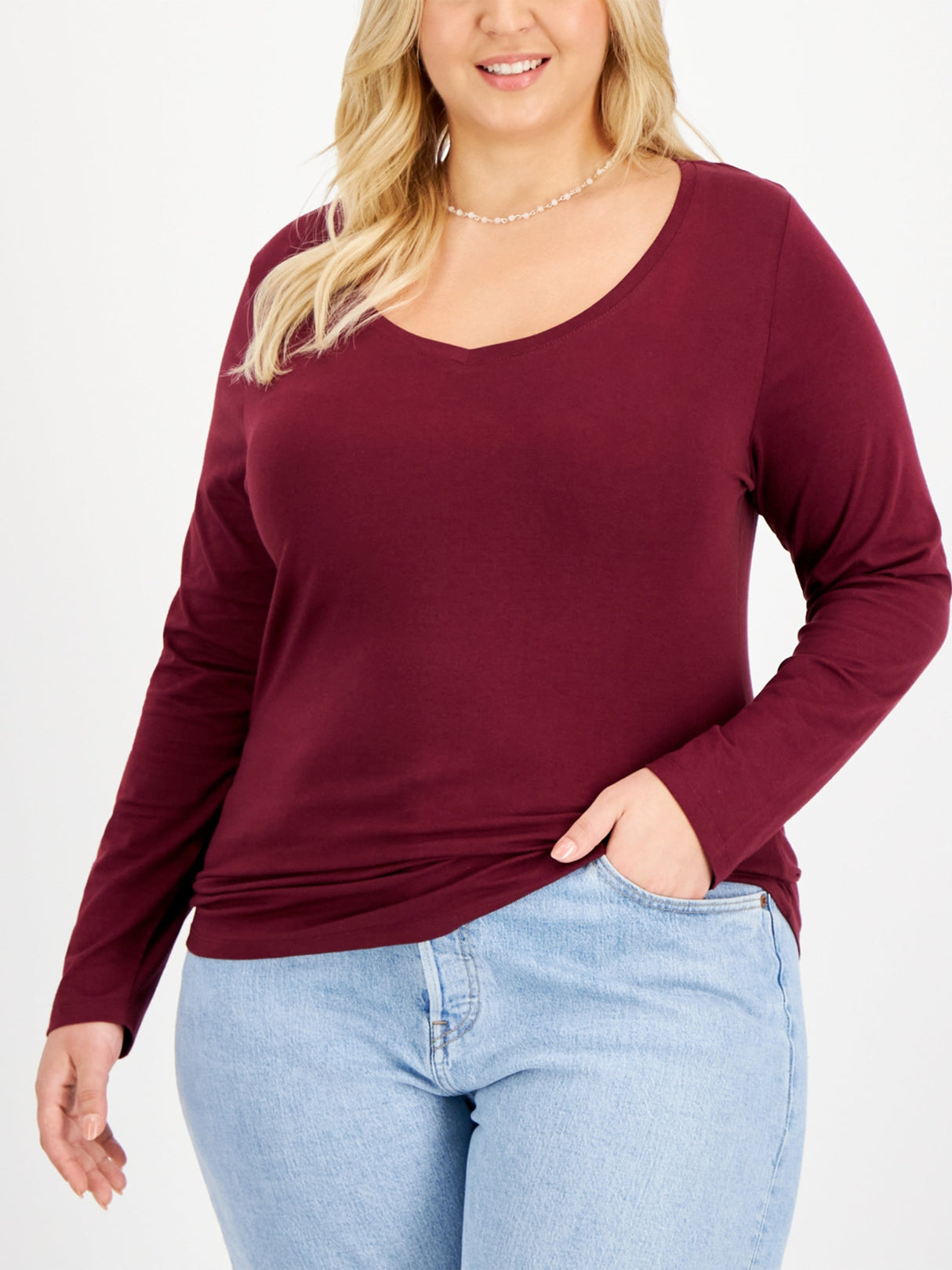 Image for Women's Plain Top,Wine