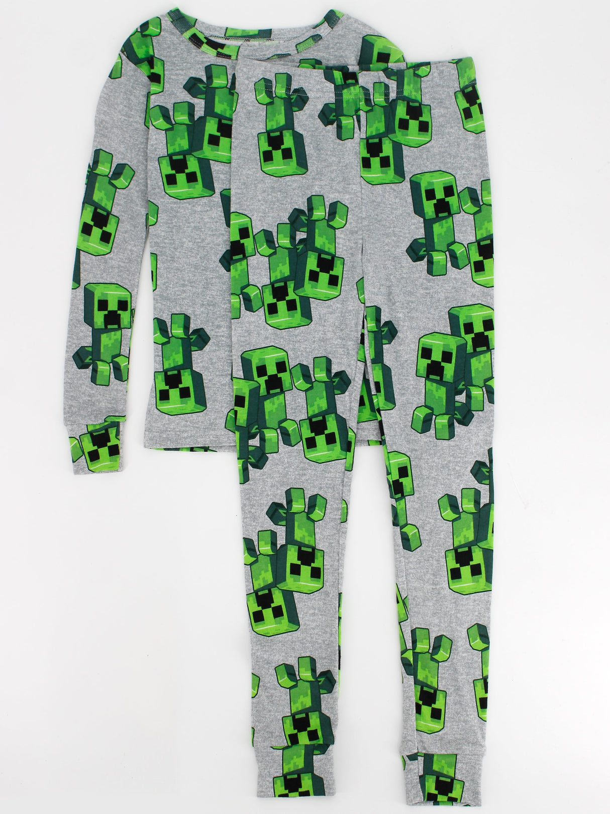 Image for Kids Boy's 2 Pcs Graphic Printed Top & Bottom Sleepwear Set,Grey/Green
