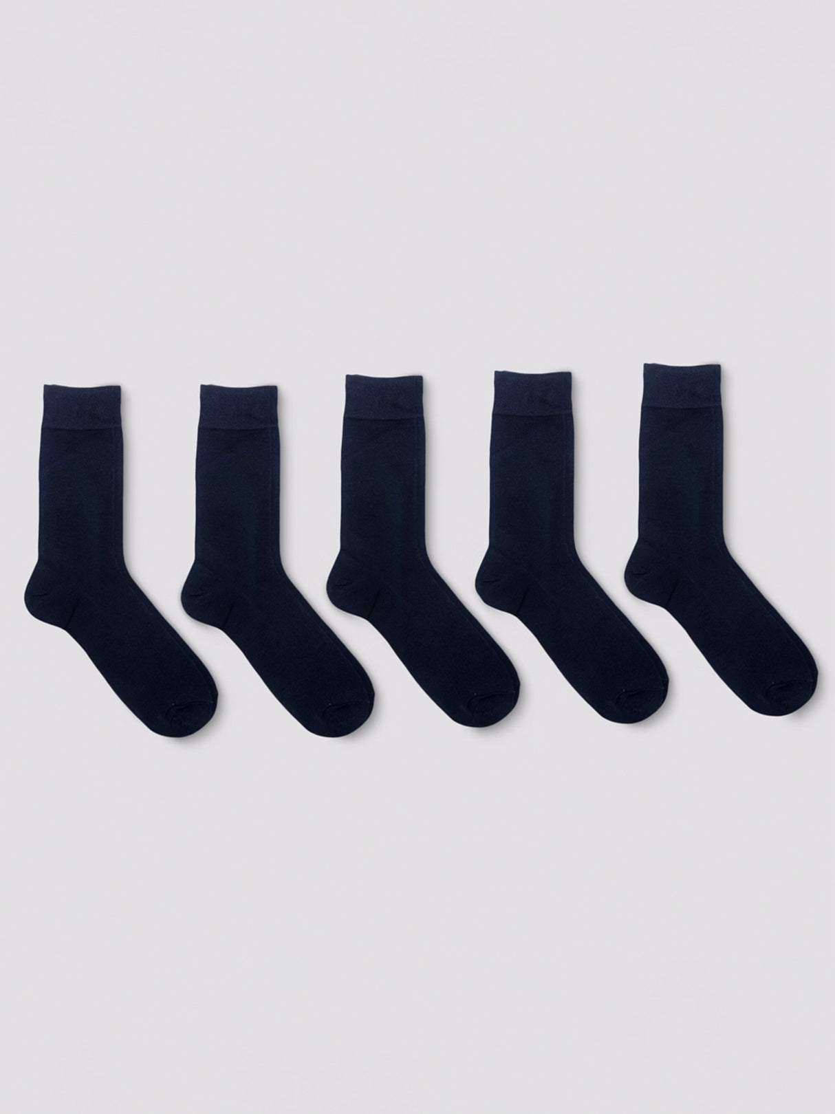 Image for Men's 5 Pairs Plain Long Socks,Black