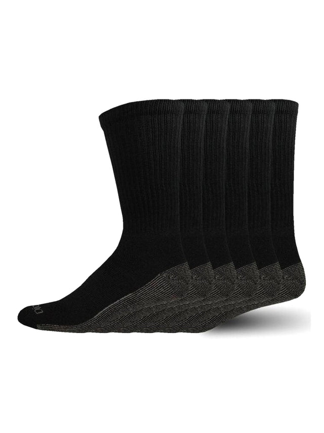 Image for Men's 6 Pairs Colorblocked Socks,Black/Grey