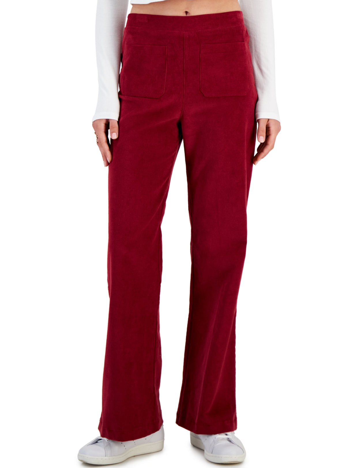 Image for Women's Corduroy Flare Pants,Burgundy