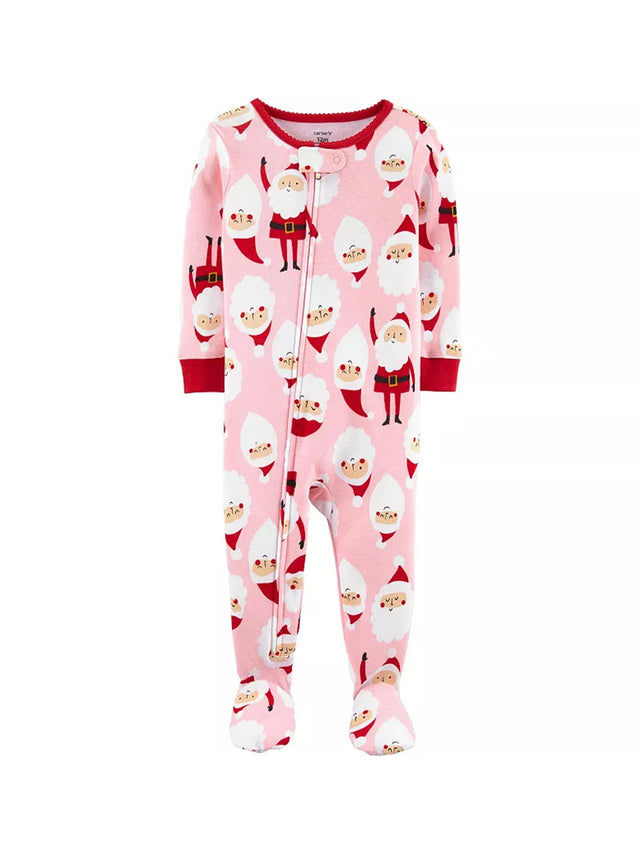 Image for Kids Girl's Santa Printed Jumpsuit,Pink