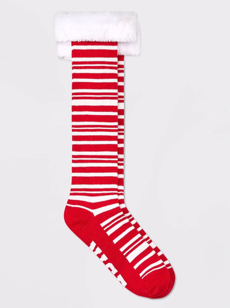 Image for Women's Striped Christmas Long Socks,Red/White