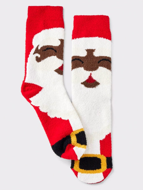 Image for Men's Santa Christmas Long Socks,Red/White