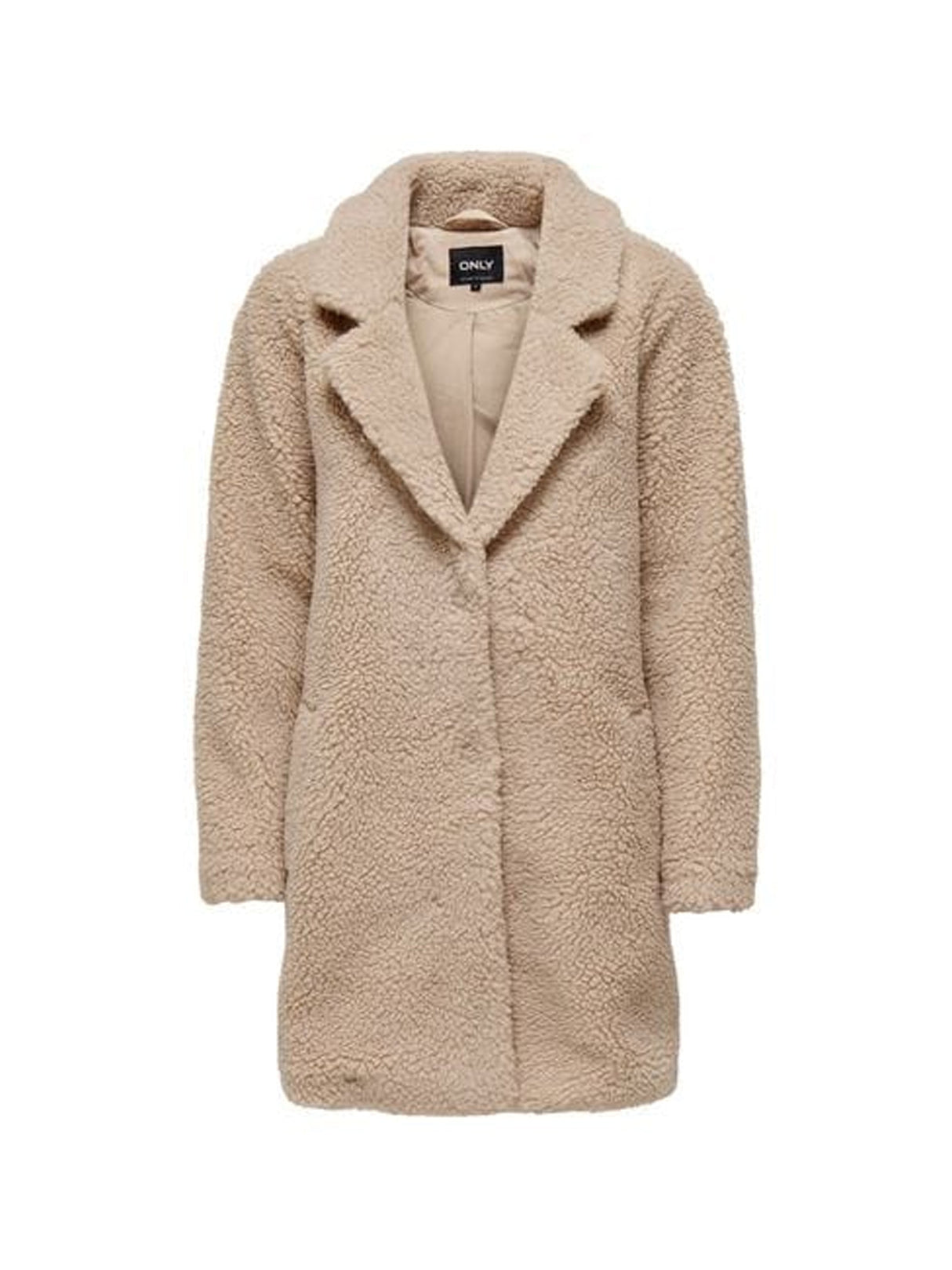 Image for Women's Plain Sherpa Coat,Beige