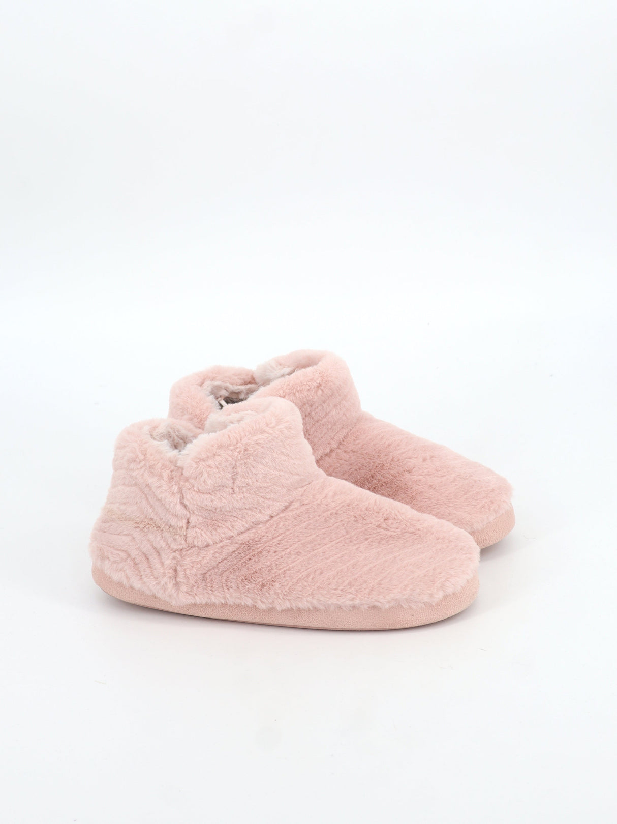 Image for Women's Textured Faux Fur Slippers,Pink