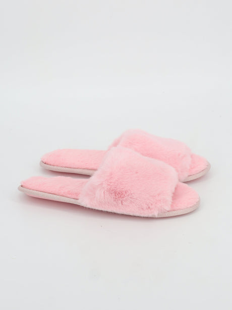 Image for Women's Faux Fur Slippers,Pink