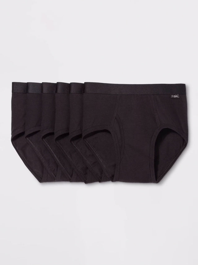 Image for Men's 6 Pack Plain Briefs Set,Black