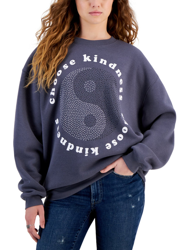 Image for Women's Beads Printed Sweatshirt,Grey