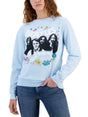 Image for Women's Graphic Printed Sweatshirt,Light Blue