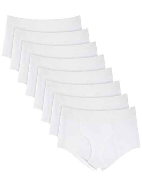 Image for Men's 8 Pack Plain Briefs Set,White