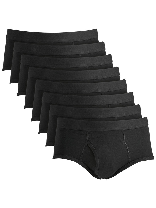 Image for Men's 8 Pack Plain Briefs Set,Black