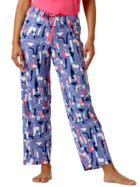 Image for Women's Graphic Printed Sleepwear Pants,Purple