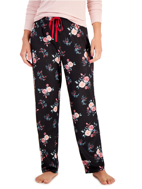 Image for Women's Floral Printed Sleepwear Pants,Black