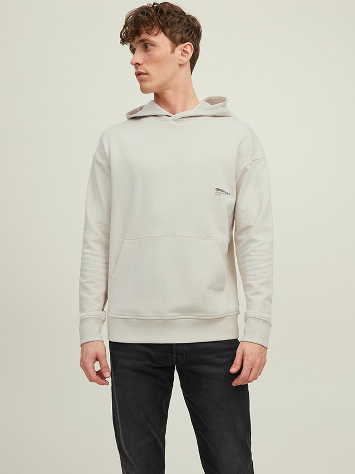 Image for Men's Printed Hoodie,Off White