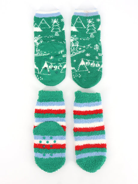 Image for Women's 2 Pairs Christmas Socks,Green