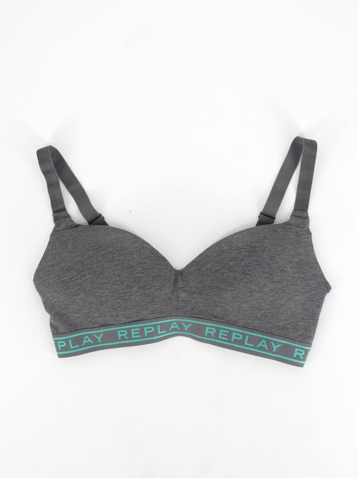 Image for Women's Brand Logo Printed Bra,Grey