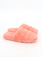 Image for Women's Quilted Faux Fur Slippers,Peach