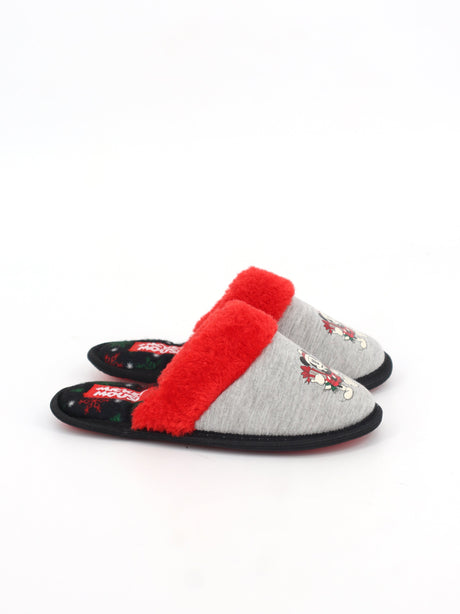 Image for Kids Girl's Graphic Printed Slippers,Grey/Red