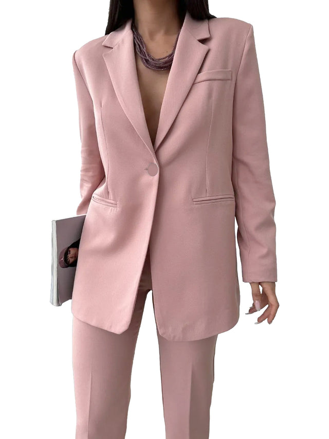 Image for Women's Plain Blazer,Pink