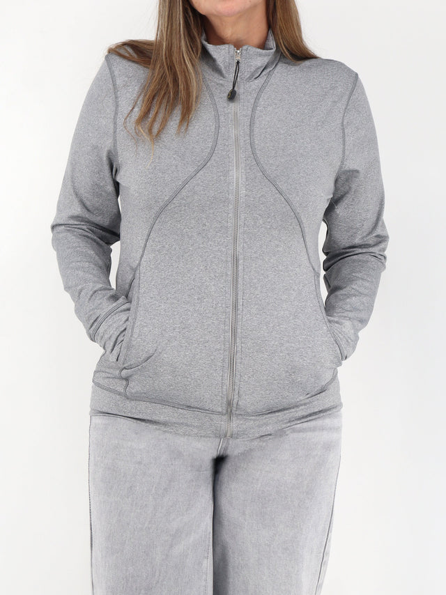 Image for Women's Plain Sports Jacket,Grey