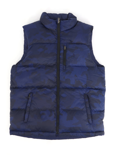 Image for Kids Boy's Printed Puffer Vest,Navy