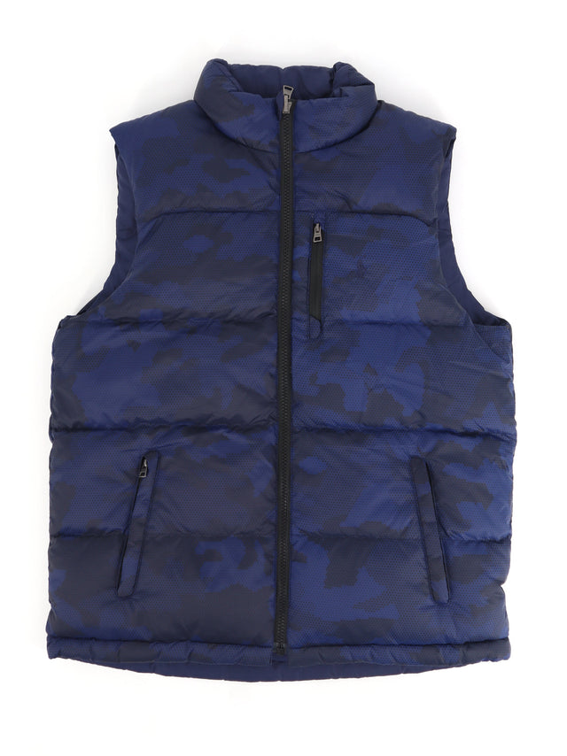 Image for Kids Boy's Printed Puffer Vest,Navy