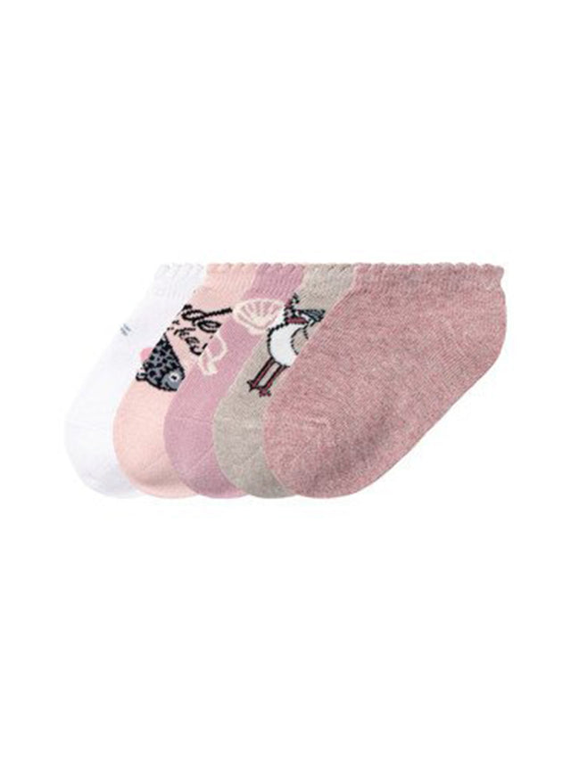 Image for Kids Girl's 5 Pairs Graphic Printed Socks,Multi