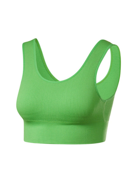 Image for Women's Ribbed Sports Bra,Green