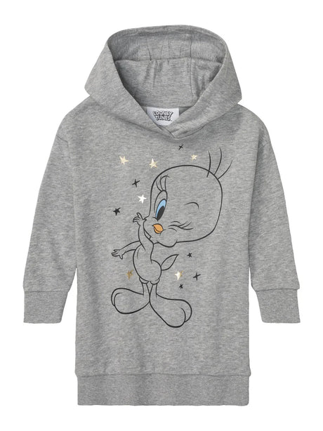 Image for Kids Girl's Graphic Printed Hoodie Dress,Grey