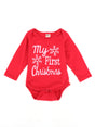 Image for Kids Girl's Printed Christmas Bodysuit,Red