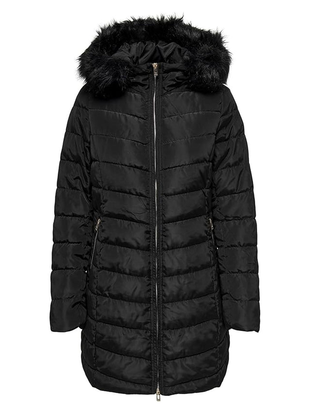 Image for Women's Quilted Puffer Coat,Black