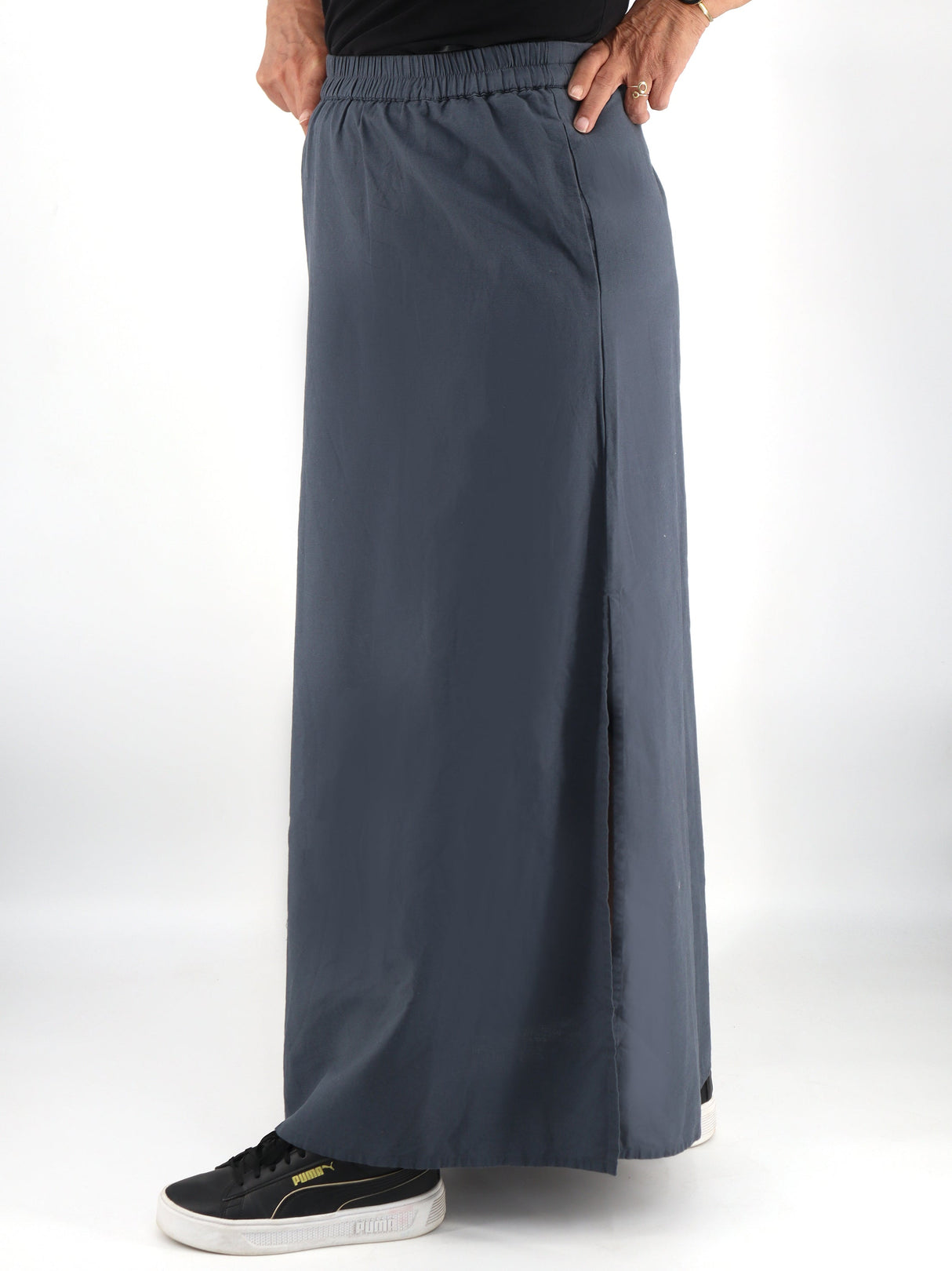 Image for Women's Plain Long Skirt,Grey