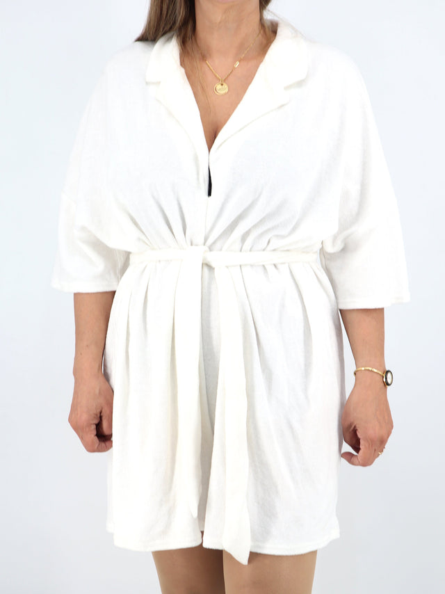 Image for Women's Plain Sleepwear Robe,White