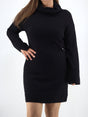 Image for Women's Plain Knit Sweater Dress,Black