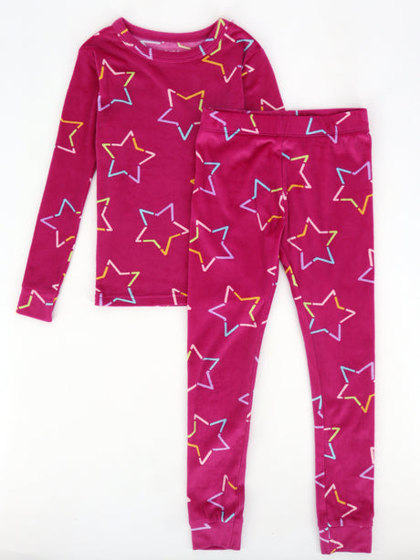 Image for Kids Girl's 2 Pcs Printed Top & Bottom Sleepwear Set,Pink