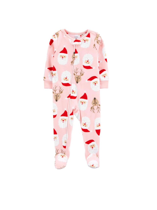 Image for Kids Girl's Graphic Printed Christmas Jumpsuit,Light Pink